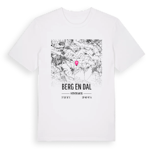 Berg en Dal karta t-shirt – ekologisk bomull t-shirt från Pinshirt