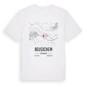 Beusichem karta t-shirt – ekologisk bomull t-shirt från Pinshirt