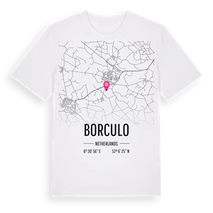 Borculo karta t-shirt – ekologisk bomull t-shirt från Pinshirt