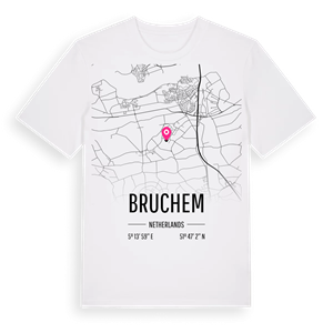 Bruchem karta t-shirt – ekologisk bomull t-shirt från Pinshirt