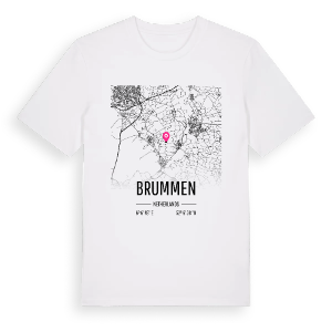 Brummen karta t-shirt – ekologisk bomull t-shirt från Pinshirt