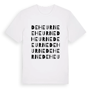 De Heurne ordlek t-shirt – ekologisk bomull t-shirt från Pinshirt
