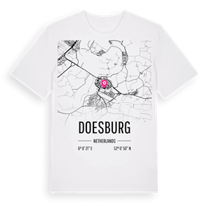 Doesburg karta t-shirt – ekologisk bomull t-shirt från Pinshirt