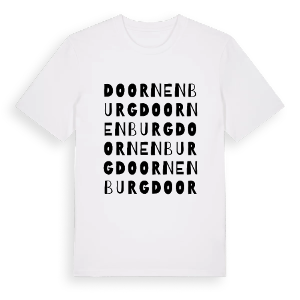 Doornenburg ordlek t-shirt – ekologisk bomull t-shirt från Pinshirt