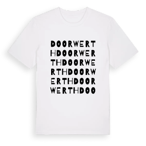 Doorwerth ordlek t-shirt – ekologisk bomull t-shirt från Pinshirt