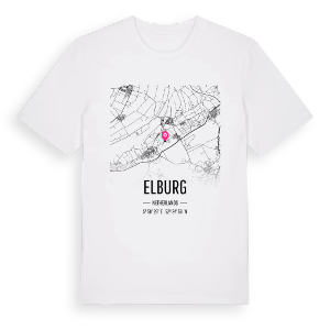 Elburg karta t-shirt – ekologisk bomull t-shirt från Pinshirt