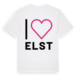 Jag älskar Elst t-shirt stort tryck – ekologisk bomull t-shirt från Pinshirt