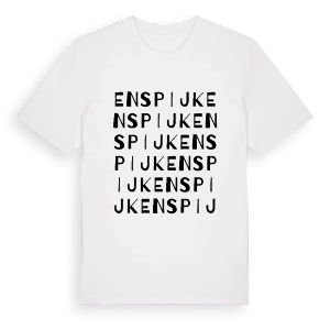 Enspijk ordlek t-shirt – ekologisk bomull t-shirt från Pinshirt