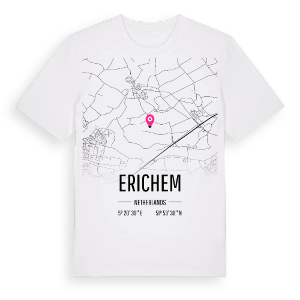 Erichem karta t-shirt – ekologisk bomull t-shirt från Pinshirt