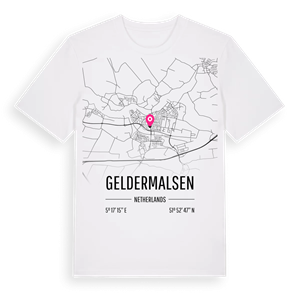 Geldermalsen karta t-shirt – ekologisk bomull t-shirt från Pinshirt