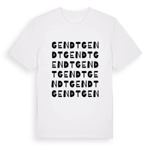 Gendt ordlek t-shirt – ekologisk bomull t-shirt från Pinshirt