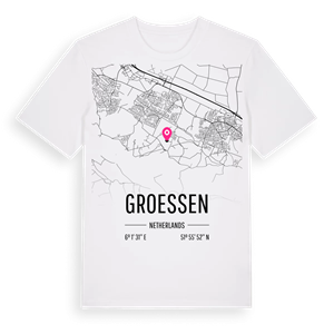 Groessen karta t-shirt – ekologisk bomull t-shirt från Pinshirt