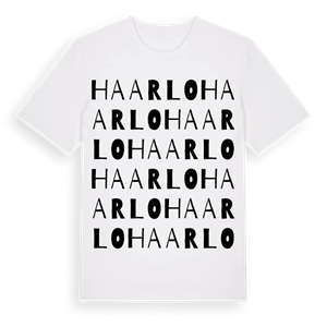 Haarlo ordlek t-shirt – ekologisk bomull t-shirt från Pinshirt