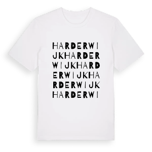Harderwijk ordlek t-shirt – ekologisk bomull t-shirt från Pinshirt