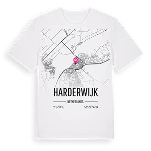 Harderwijk karta t-shirt – ekologisk bomull t-shirt från Pinshirt