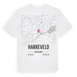 Harreveld karta t-shirt – ekologisk bomull t-shirt från Pinshirt