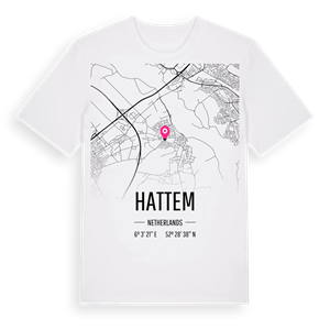 Hattem karta t-shirt – ekologisk bomull t-shirt från Pinshirt