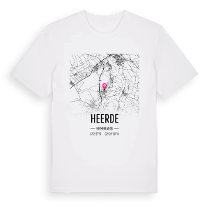 Heerde karta t-shirt – ekologisk bomull t-shirt från Pinshirt