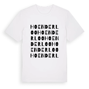 Hoenderloo ordlek t-shirt – ekologisk bomull t-shirt från Pinshirt