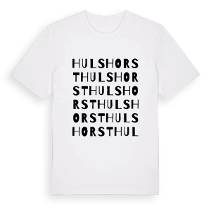 Hulshorst ordlek t-shirt – ekologisk bomull t-shirt från Pinshirt