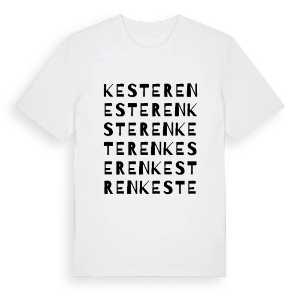 Kesteren ordlek t-shirt – ekologisk bomull t-shirt från Pinshirt