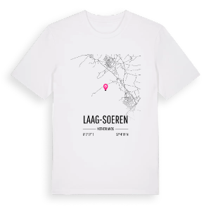 Laag-Soeren karta t-shirt – ekologisk bomull t-shirt från Pinshirt