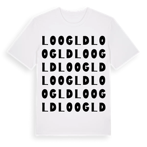 Loo Gld ordlek t-shirt – ekologisk bomull t-shirt från Pinshirt