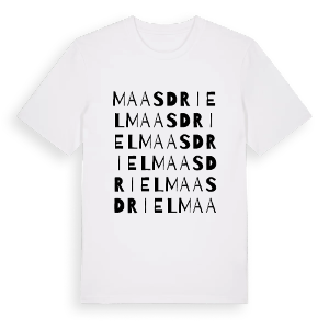 Maasdriel ordlek t-shirt – ekologisk bomull t-shirt från Pinshirt