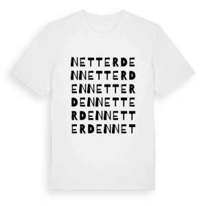 Netterden ordlek t-shirt – ekologisk bomull t-shirt från Pinshirt
