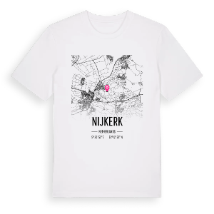Nijkerk karta t-shirt – ekologisk bomull t-shirt från Pinshirt
