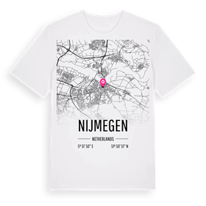 Nijmegen karta t-shirt – ekologisk bomull t-shirt från Pinshirt