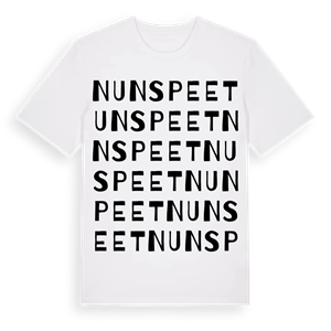 Nunspeet ordlek t-shirt – ekologisk bomull t-shirt från Pinshirt