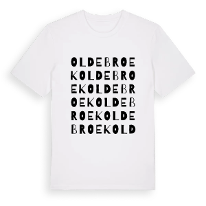 Oldebroek ordlek t-shirt – ekologisk bomull t-shirt från Pinshirt