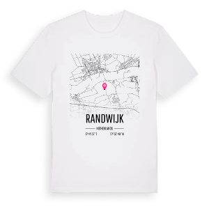 Randwijk karta t-shirt – ekologisk bomull t-shirt från Pinshirt