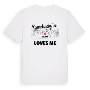 Någon i Rumpt älskar mig t-shirt – ekologisk bomull t-shirt från Pinshirt
