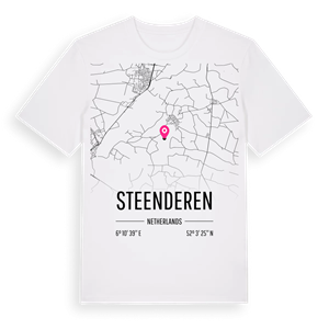 Steenderen karta t-shirt – ekologisk bomull t-shirt från Pinshirt