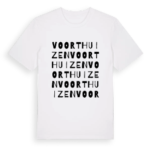 Voorthuizen ordlek t-shirt – ekologisk bomull t-shirt från Pinshirt