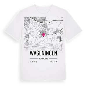 Wageningen karta t-shirt – ekologisk bomull t-shirt från Pinshirt