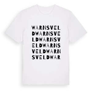 Warnsveld ordlek t-shirt – ekologisk bomull t-shirt från Pinshirt
