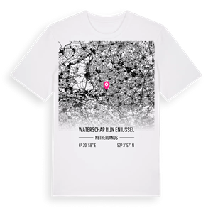 Waterschap Rijn en IJssel karta t-shirt – ekologisk bomull t-shirt från Pinshirt