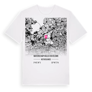 Waterschap Vallei en Veluwe karta t-shirt – ekologisk bomull t-shirt från Pinshirt