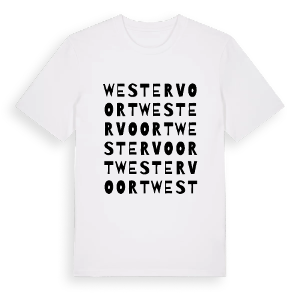 Westervoort ordlek t-shirt – ekologisk bomull t-shirt från Pinshirt