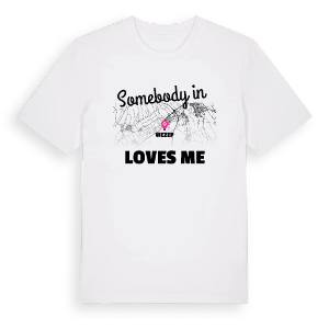 Någon i Wezep älskar mig t-shirt – ekologisk bomull t-shirt från Pinshirt