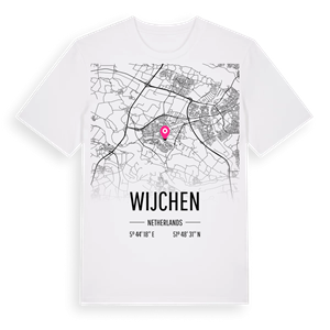 Wijchen karta t-shirt – ekologisk bomull t-shirt från Pinshirt