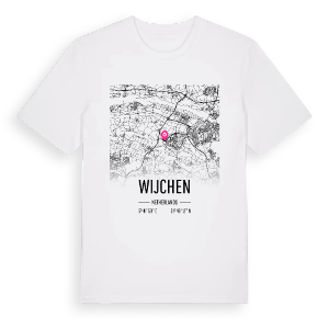 Wijchen karta t-shirt – ekologisk bomull t-shirt från Pinshirt