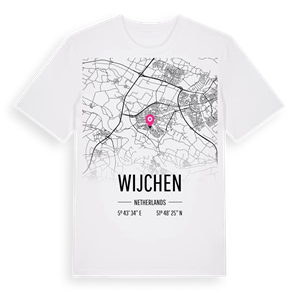 Wijchen karta t-shirt – ekologisk bomull t-shirt från Pinshirt