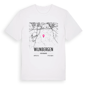 Wijnbergen karta t-shirt – ekologisk bomull t-shirt från Pinshirt