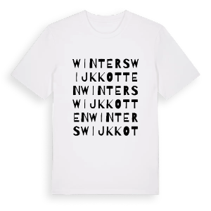 Winterswijk Kotten ordlek t-shirt – ekologisk bomull t-shirt från Pinshirt