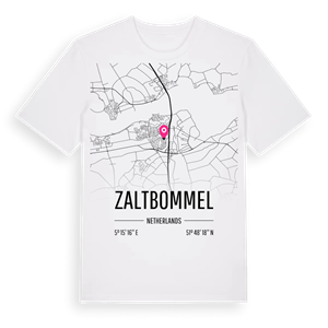 Zaltbommel karta t-shirt – ekologisk bomull t-shirt från Pinshirt