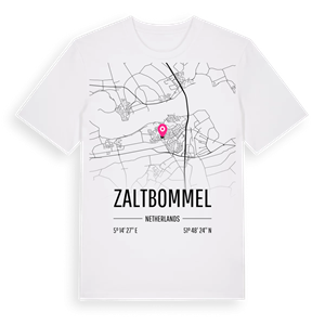 Zaltbommel karta t-shirt – ekologisk bomull t-shirt från Pinshirt